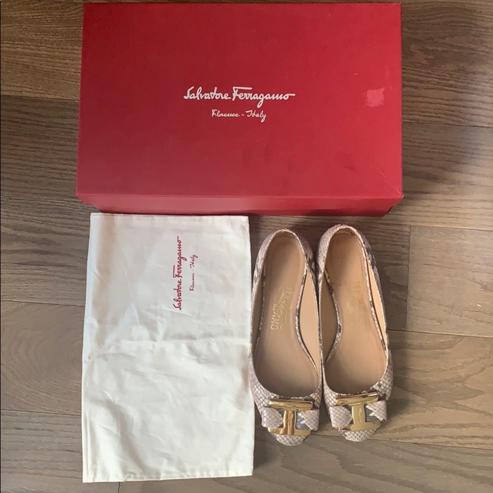 Ferragamo Python Print Flats - image 4